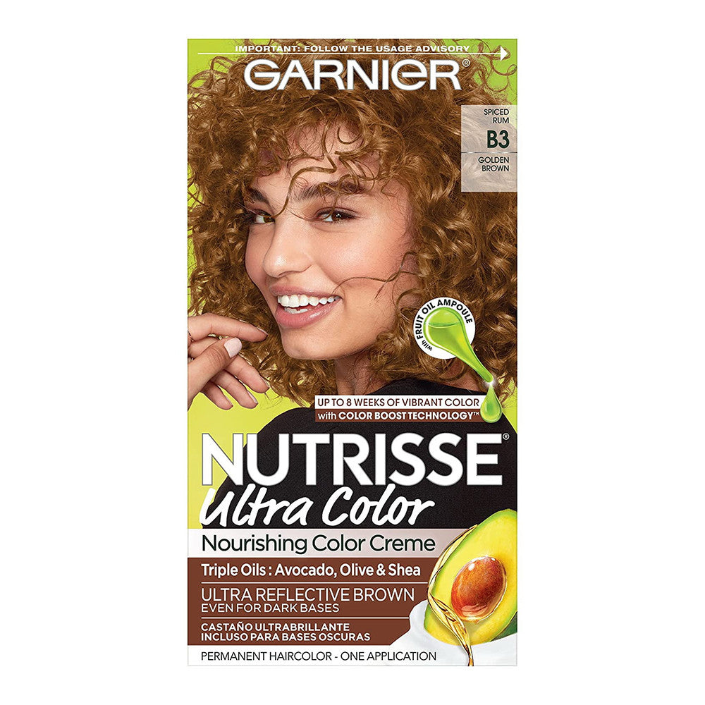 Garnier Nutrisse Nourishing Nutri-Browns Lightening Color Cream, Golden Brown B3 - Kit